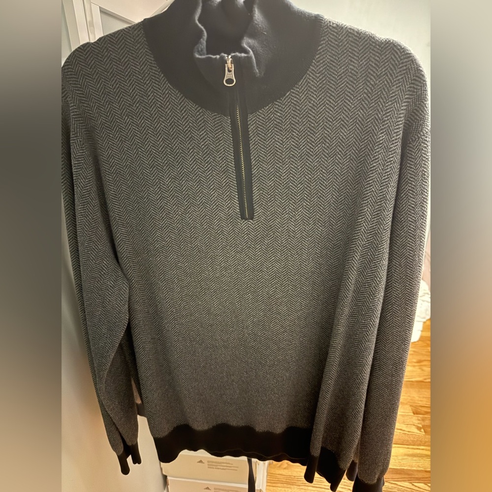 J crew sweater xl men zip up 100% cotton